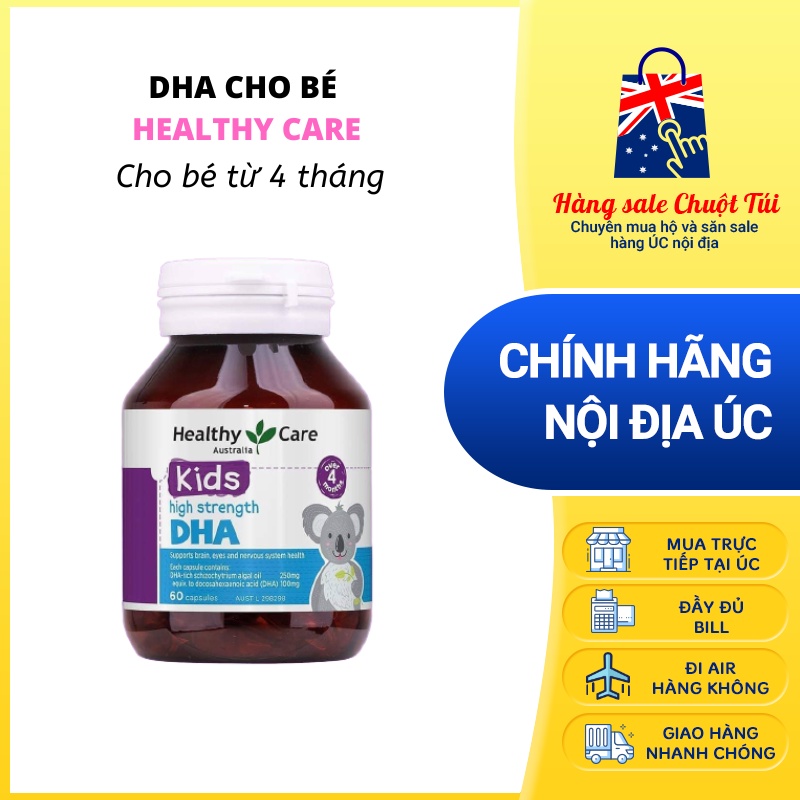 DHA cho bé Healthy Care Kids DHA 60 viên