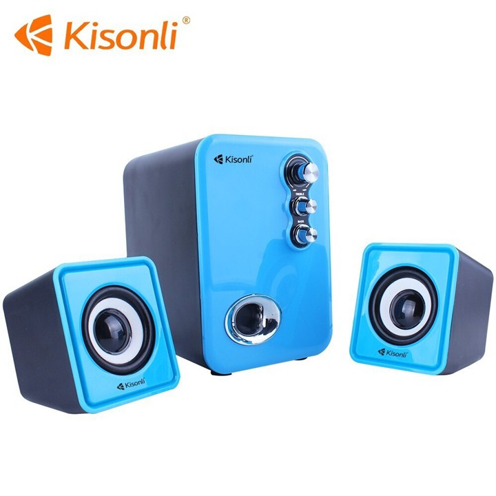 Loa Vi Tính Audio 2.1 Kisonli Model U2100 Có 2 Loa Vệ Tinh Đi Kèm