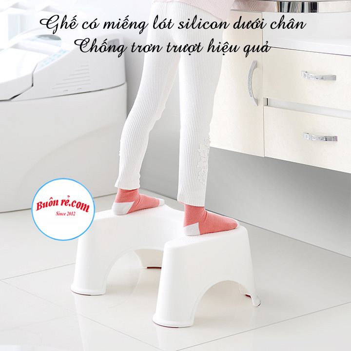 Ghế kê chân toilet, bồn cầu chống táo bón Việt Nhật (2136), ghế kê chân đi vệ sinh cho bé siêu bền tiện dụng -br 01342