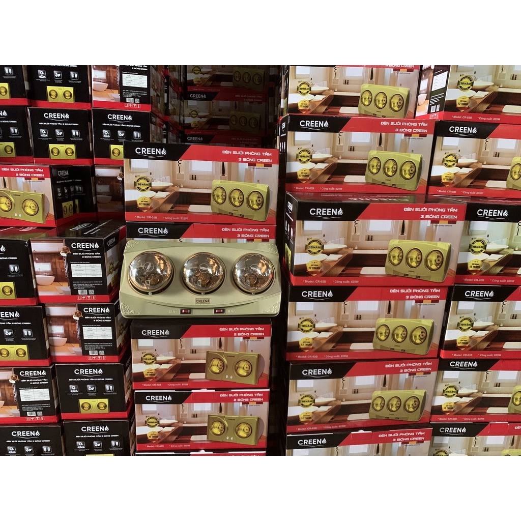 Đèn Sưởi Nhà Tắm Cao Cấp Creen 2 Bóng - 3 Bóng