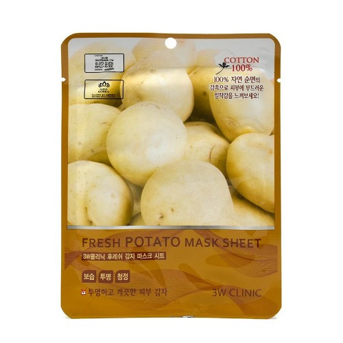Combo 5 Mặt nạ dưỡng trắng da chiết xuất khoai tây 3W Clinic Fresh Potato Mask Sheet 23ml x5