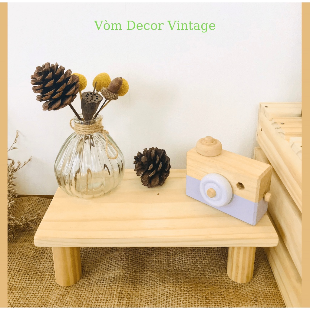 Kệ Để Bàn Mini Từ Gỗ Thông THƠM CAO CẤP CHỐNG MỌT - Để Bàn Văn Phòng Để Đồ Văn Phòng, Bàn Máy Tính, Bàn Làm Việc - VÒM