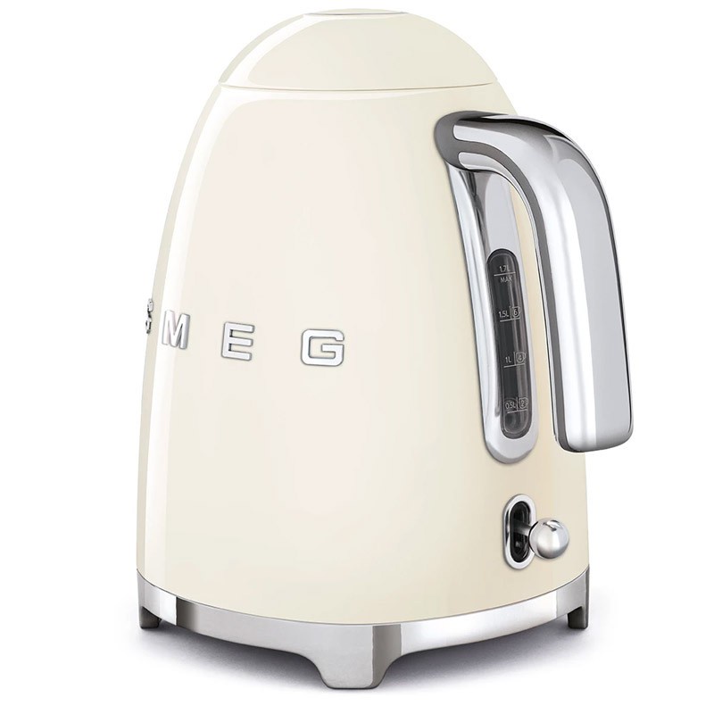 Ấm siêu tốc SMEG KLF04CREU, màu kem, có điều chỉnh nhiệt độ