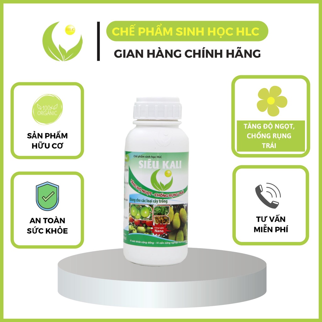SIÊU KALI HLC 500ML - SIÊU NGỌT TRÁI, TĂNG ĐỘ NGỌT TRÁI, CHẮC TRÁI, TO CỦ, TO HOA CHO CÂY TRÔNG