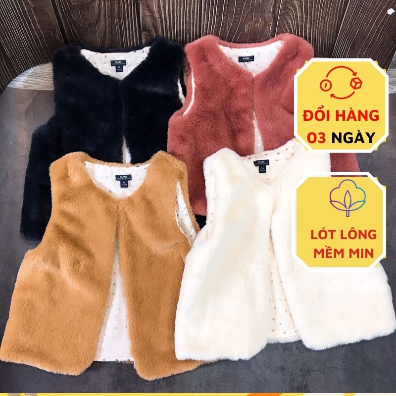 Hàng xuất dư xịn Áo Gile lông cho bé từ 3 đến 12 tuổi, lông siêu nhẹ mềm mại giữ ấm giữ nhiệt tốt
