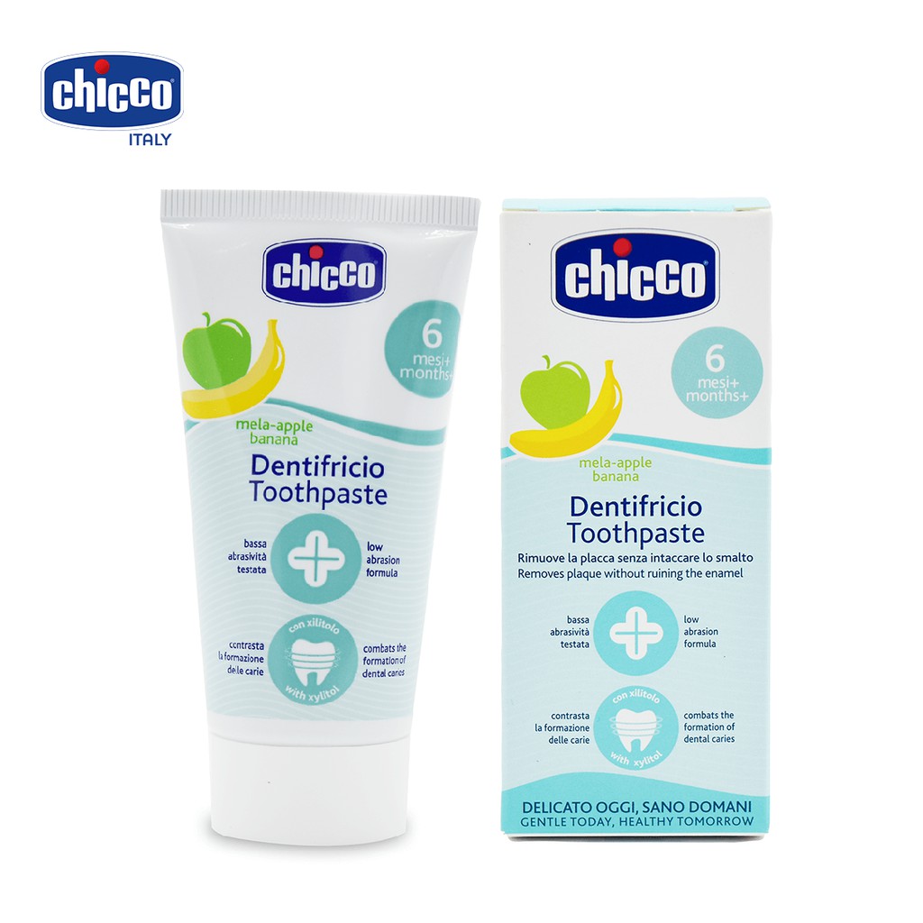 Kem Đánh Răng Hương Chuối - Táo Chicco 6M+ (CHÍNH HÃNG) CHO BÉ (CO114250)