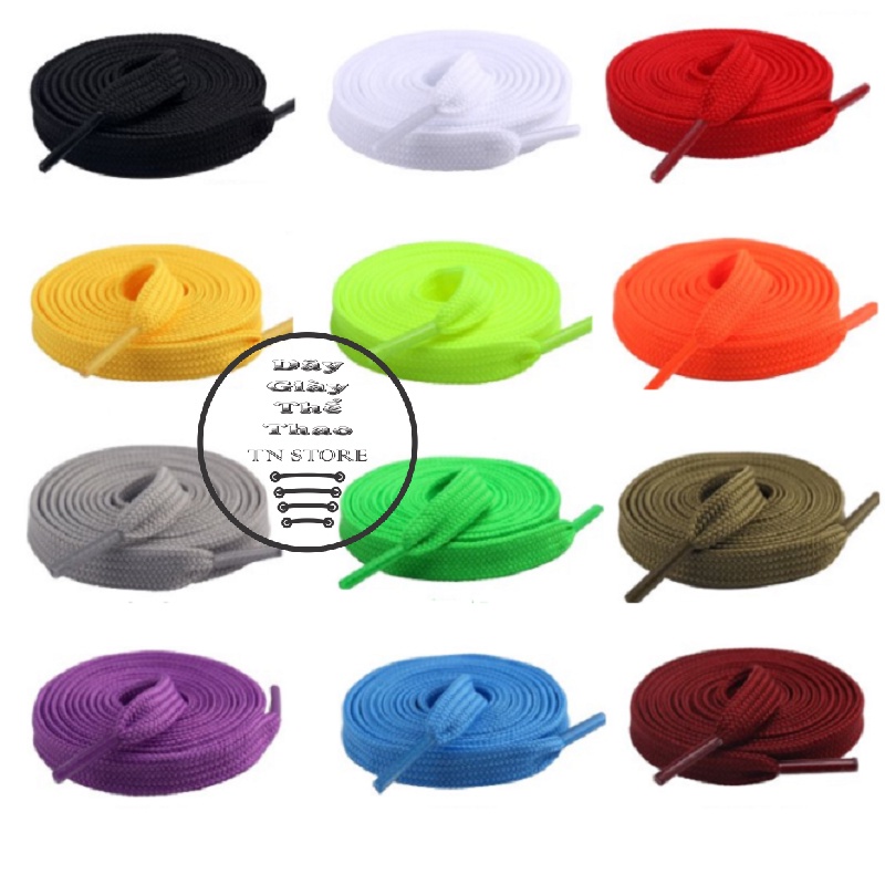 Dây giày thể thao 2 lớp hợp với giày sneaker kích thước 1m2 - 1m6 (Bán theo cặp)