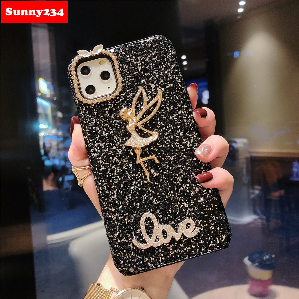 Ốp Lưng Lấp Lánh Xinh Xắn Cho Samsung S20 Fe Note 20 Ultra M31 A31 A11 M11 A01 A51 A71 S20 Plus A50 A30S A50S A20 A30 S10 Lite 2020 M20 M10 A6 A8 Plus