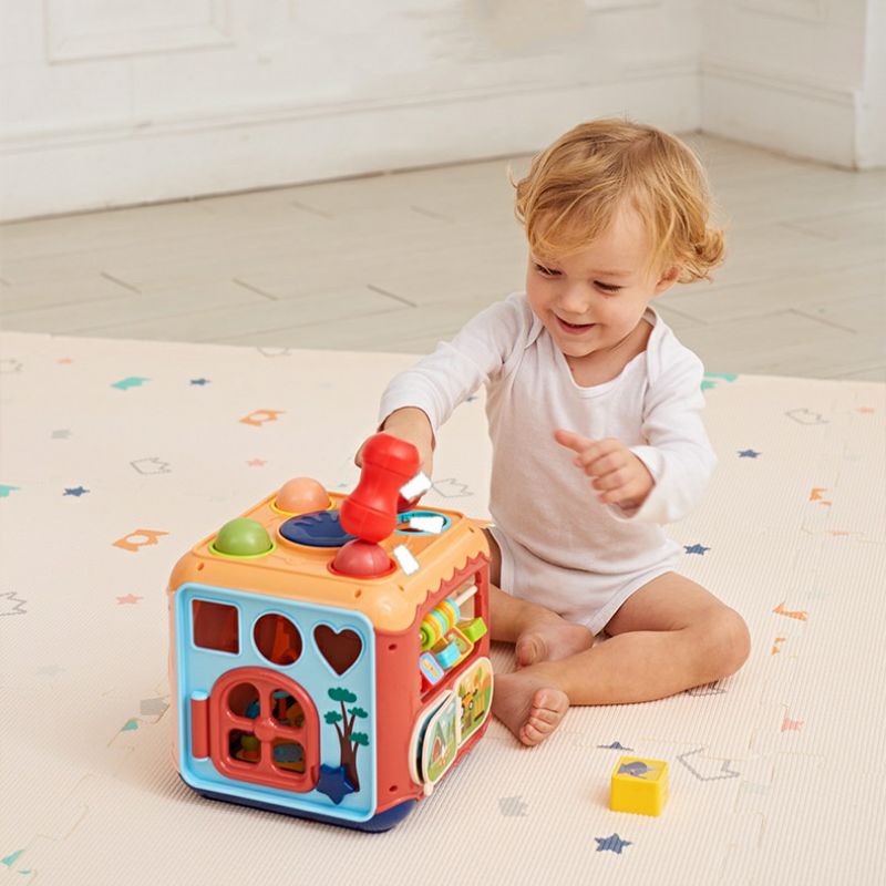 Hộp âm nhạc đa năng thả khối thông minh, đập bóng