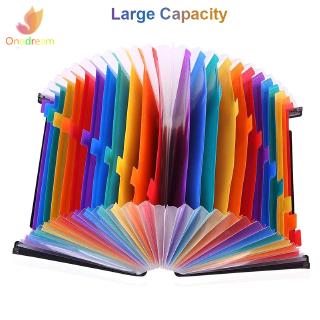 ❦ღ♣ 13/24 Pockets Expanding File Folder Works Accordion Office A4 Document Organizer