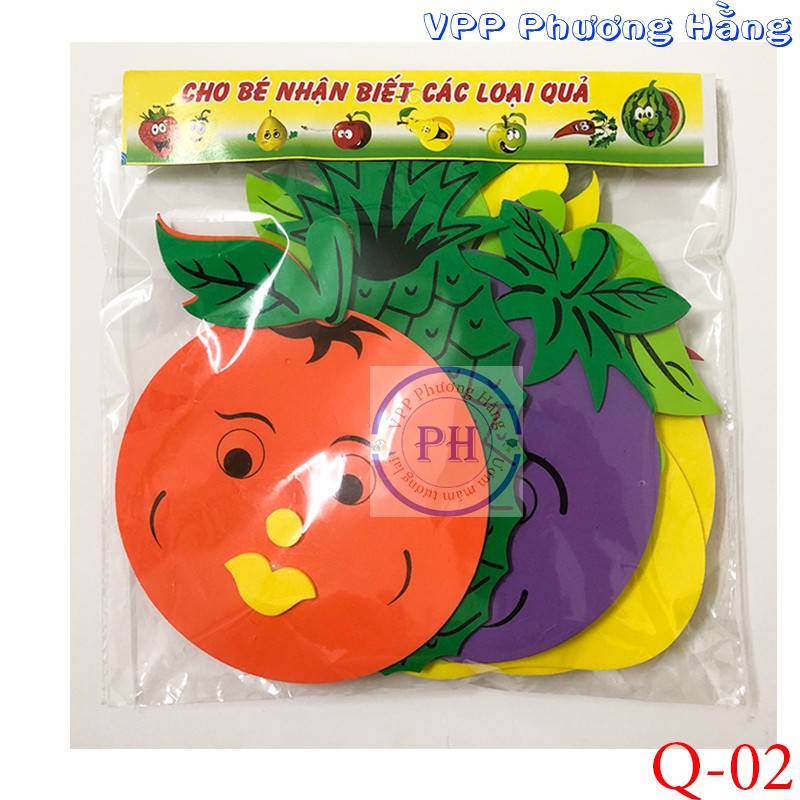Bộ quả xốp - Dạy bé nhận biết các loại quả , trang trí mầm non