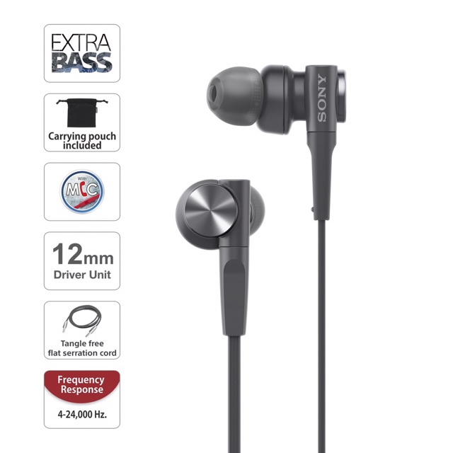 Tai nghe sony xb55ap - tai nghe sony extrabass có  dây new chính hãng