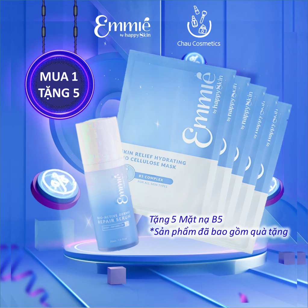 [MUA 1 TẶNG 5] Combo Serum B5 Ex phục hồi đa tầng tinh chất tặng 5 mặt nạ giấy sinh học b5 Emmié Emm