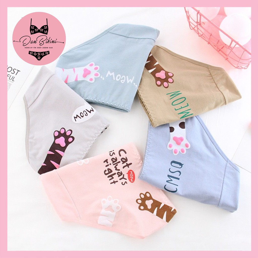 Quần Lót Nữ Cotton Set Meow đáng yêu cute thoáng mát mã A28 | BigBuy360 - bigbuy360.vn
