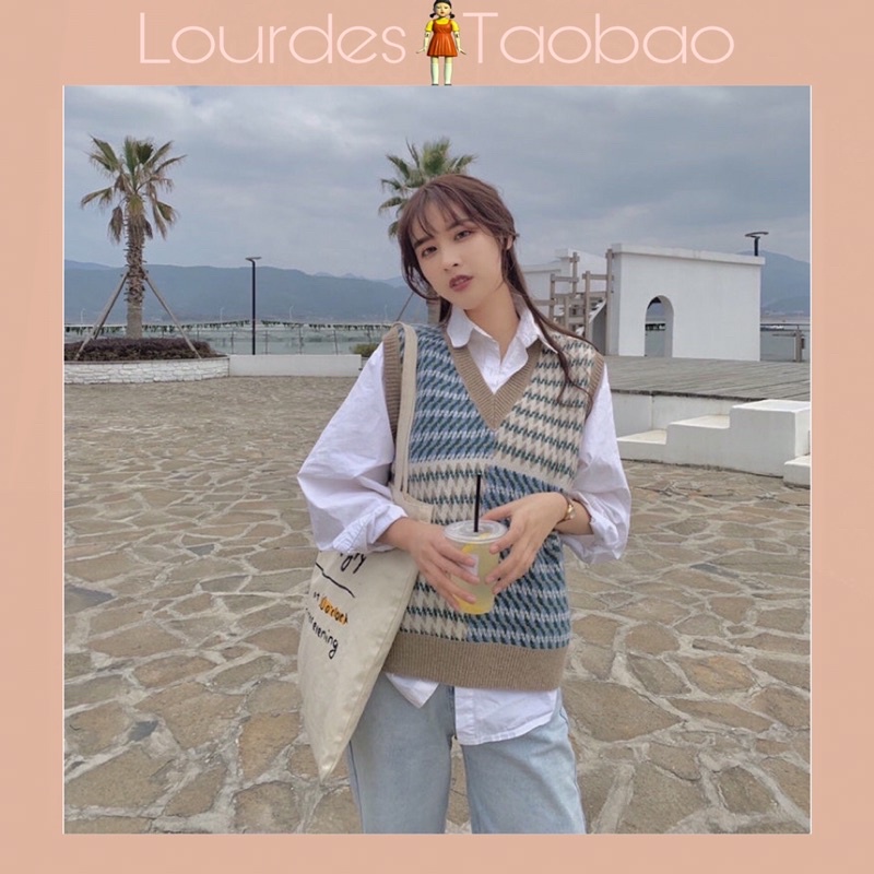 Áo Gile Len Thổ Cẩm Cổ V Chất siêu mịn | BigBuy360 - bigbuy360.vn