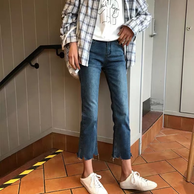 Quần jeans ống loe ullzang (S,M,L) | BigBuy360 - bigbuy360.vn