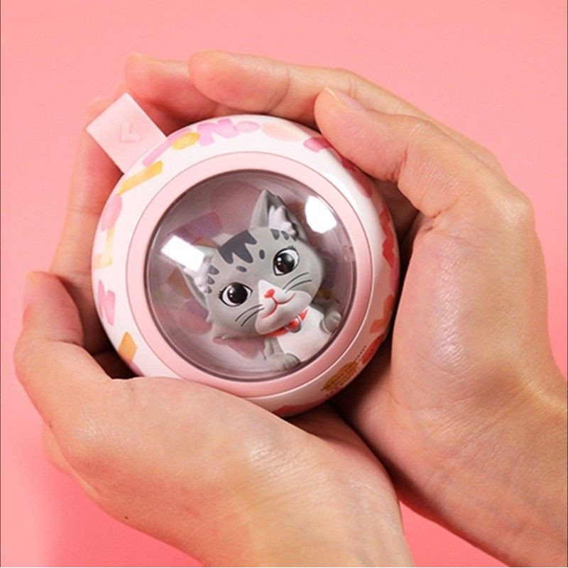 Máy sưởi ấm mini cầm tay hình mèo dễ thương có đèn phát sáng ban đêm