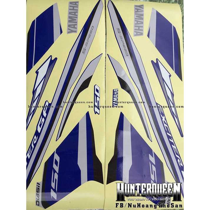 Tem in UV dán xe Exciter 150. Tem GP 2016. Decal cao cấp kích thước chuẩn