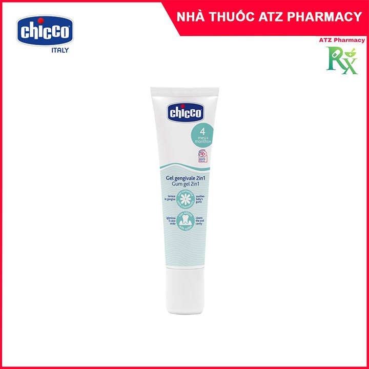 Gel Bôi Lợi Cho Bé Mọc Răng Chicco-30ml - xoa dịu lợi sưng đau cho bé từ 4 tháng tuổi - ATZ