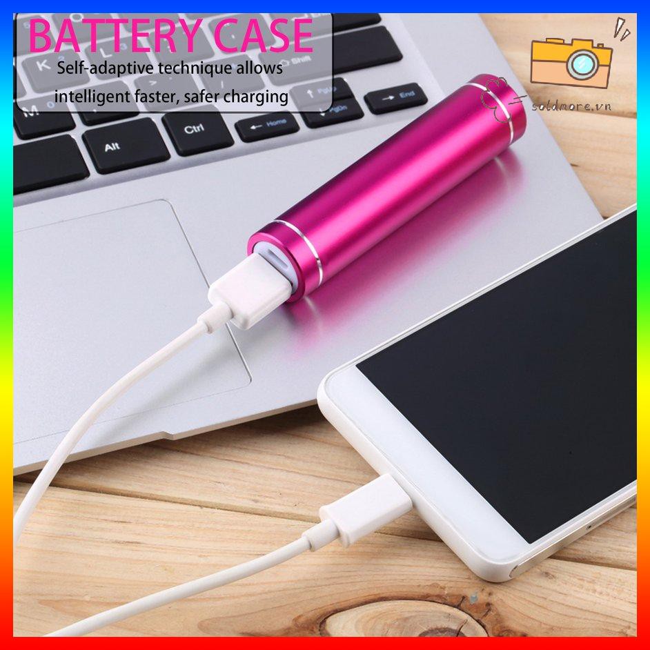 Hộp Sạc Dự Phòng Mini USB Cho Pin 1x 18650 Tiện Dụng