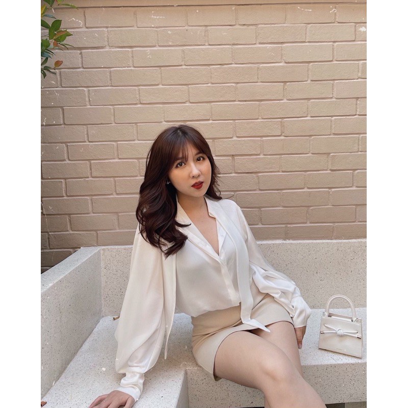 Adley Shirt / Áo sơ mi lụa cổ dây