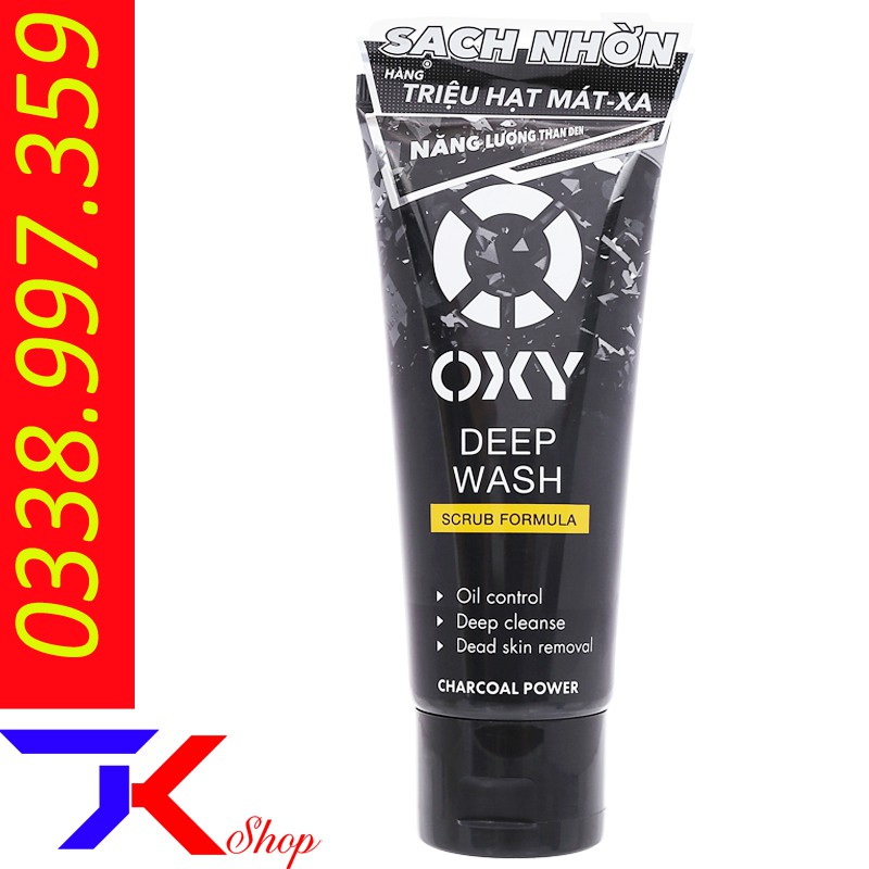 Sữa rửa mặt có hạt Oxy sạch sâu đánh bay nhờn tút sáng da 100g