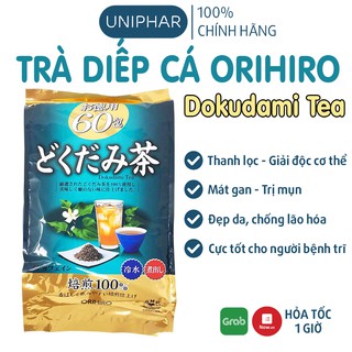 Trà diếp cá Orihiro Nhật Bản - Trà Thanh nhiệt, Mát gan, Giải độc gan  dạng túi lọc - Dokudami Tea của Nhật (CÓ TEM PHỤ)