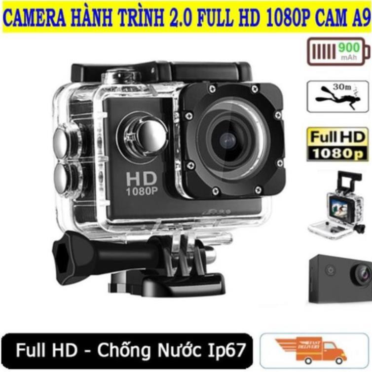 Camera hành trình 2.0 FULL HD 1080P Cam A9- LƯU TRỮ 64GB - Camera hành trình chống nước - camera hành trình xe máy phượt