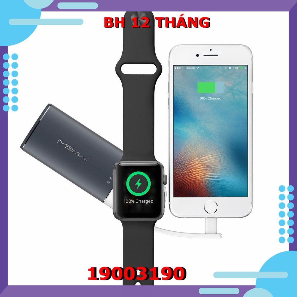 Pin sạc dự phòng Mipow Power Tube 6000 for Apple Watch