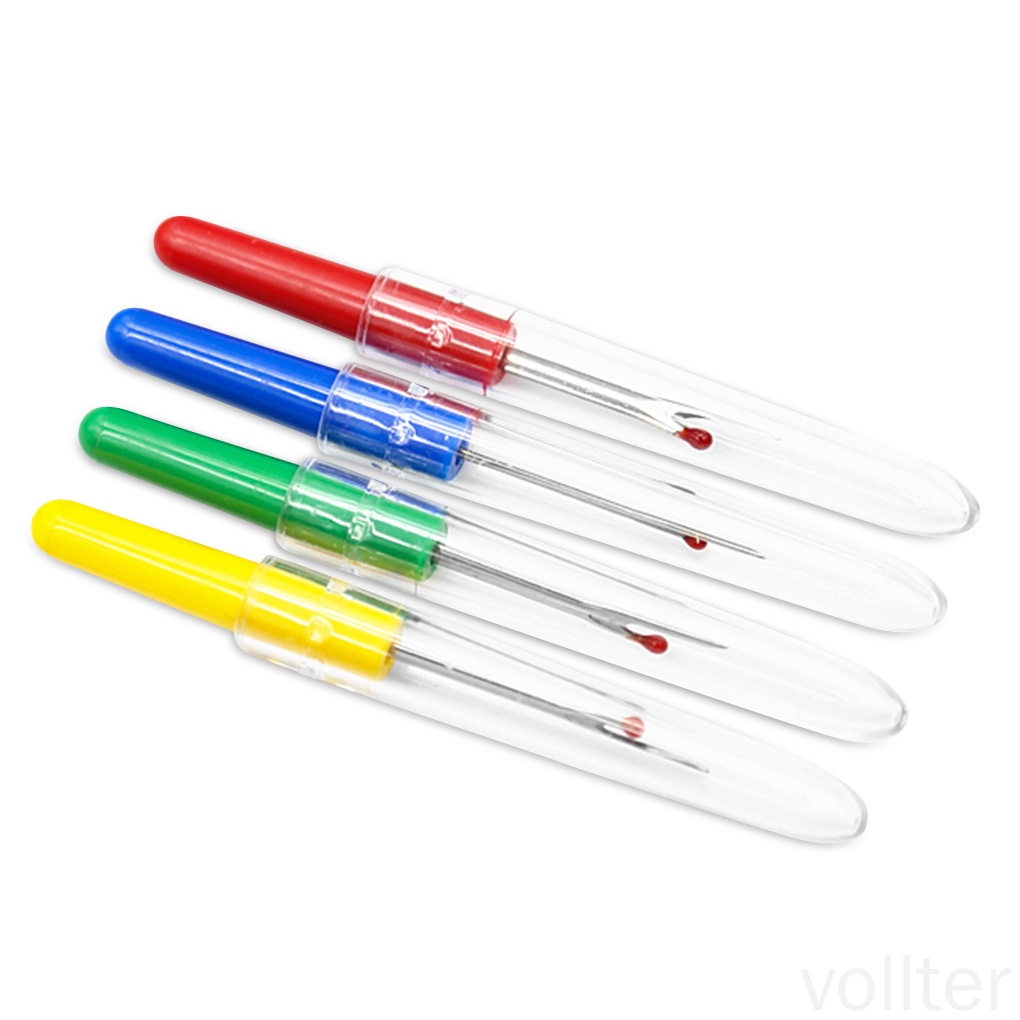 Set 4 Dụng Cụ Tháo Chỉ May Tay Cầm Nhựa Bằng Thép Không Gỉ
