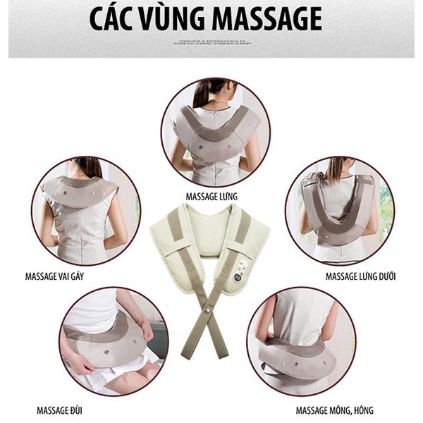 Đai Đeo Massage Vai Lưng Cổ Gáy Loại Cao Cấp Giảm Nhanh Cơn Đau Nhức Của Cơ Thể Nhanh Chóng