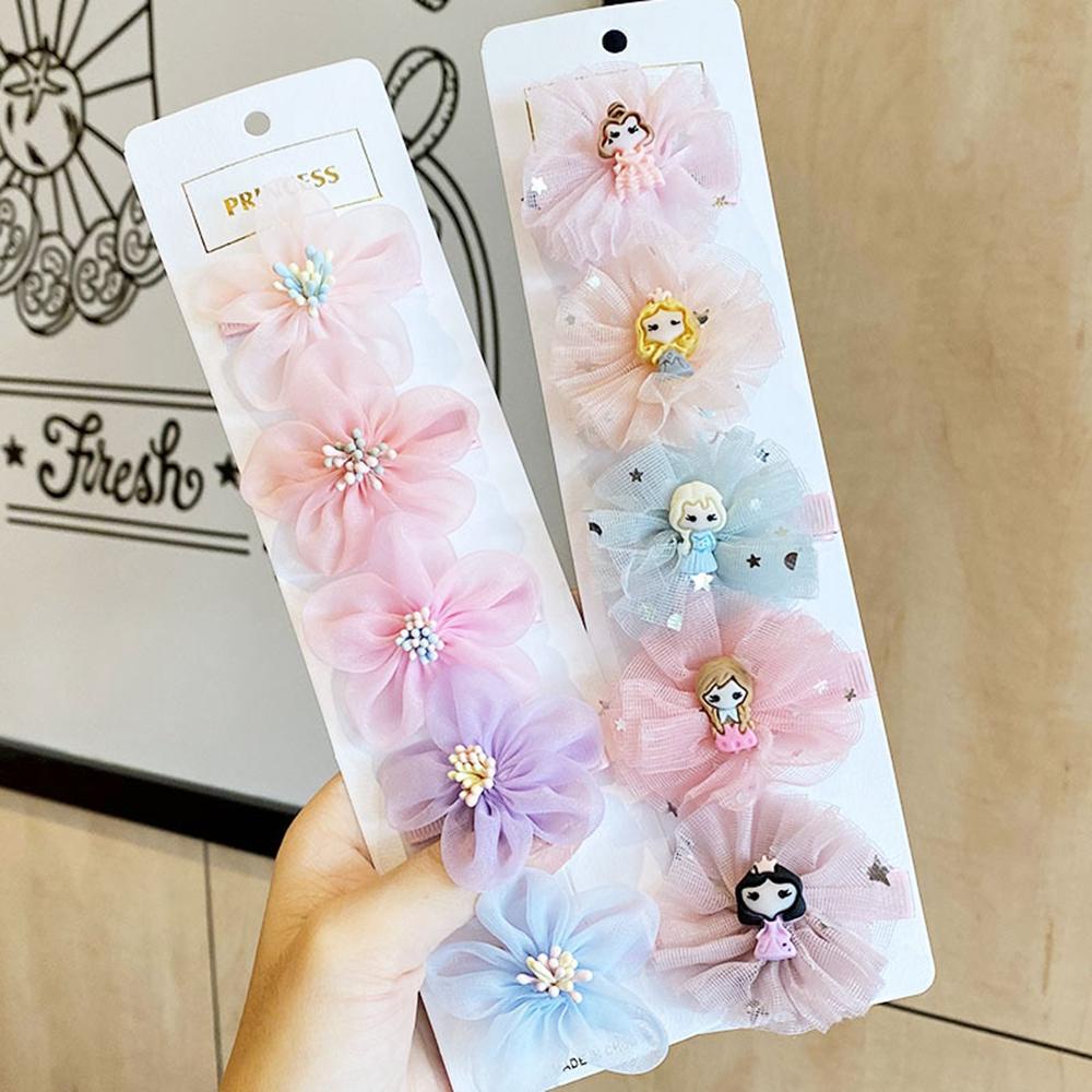 Bộ 5 Kẹp Tóc Nhiều Màu Sắc Dễ Thương Dành Cho Nữ