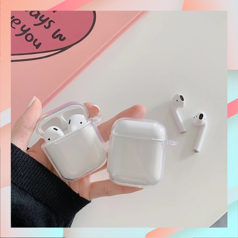 Vỏ Bảo Vệ Hộp Đựng Tai Nghe Airpods 2 Trong Suốt Bằng Silicon