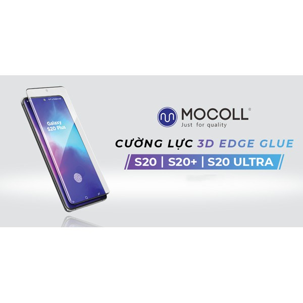 Dán cường lực Samsung Galaxy S20/S20 Plus/S20 Ultra MOCOLL 3D Edge Glue Full màn hình