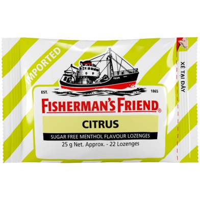 Kẹo cay con tàu / con thuyền Fisherman's Friend đủ vị, đủ sở thích lựa chọn - Gói 25g (22 viên)