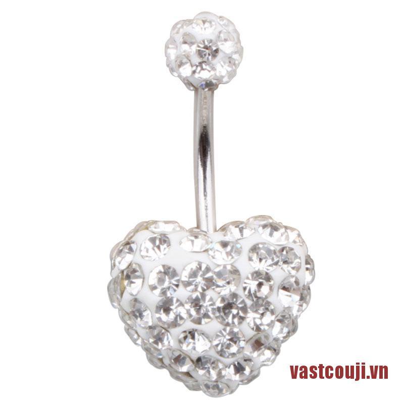 Khuyên RốN HìNh Tim ĐíNh Đá Xinh XắN