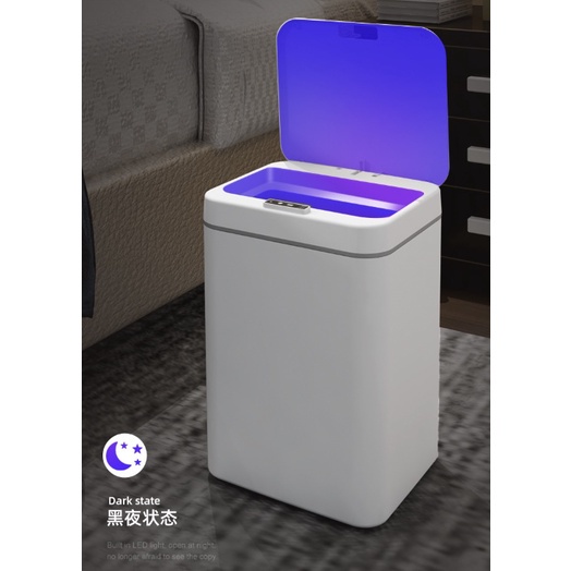 Thùng Rác Cảm Ứng Tự Động 16L Versatile Design Khử Trùng Tia UV