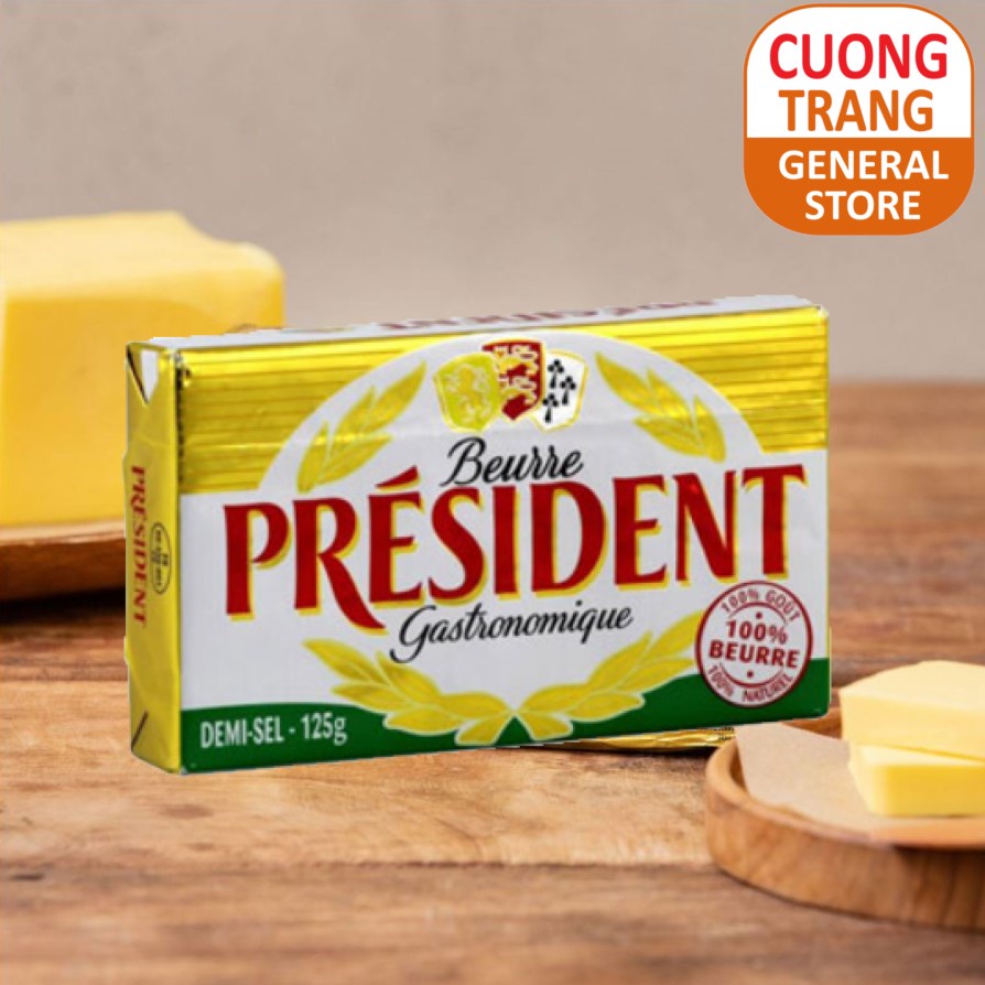 Bơ mặn President nhập khẩu Pháp 125g