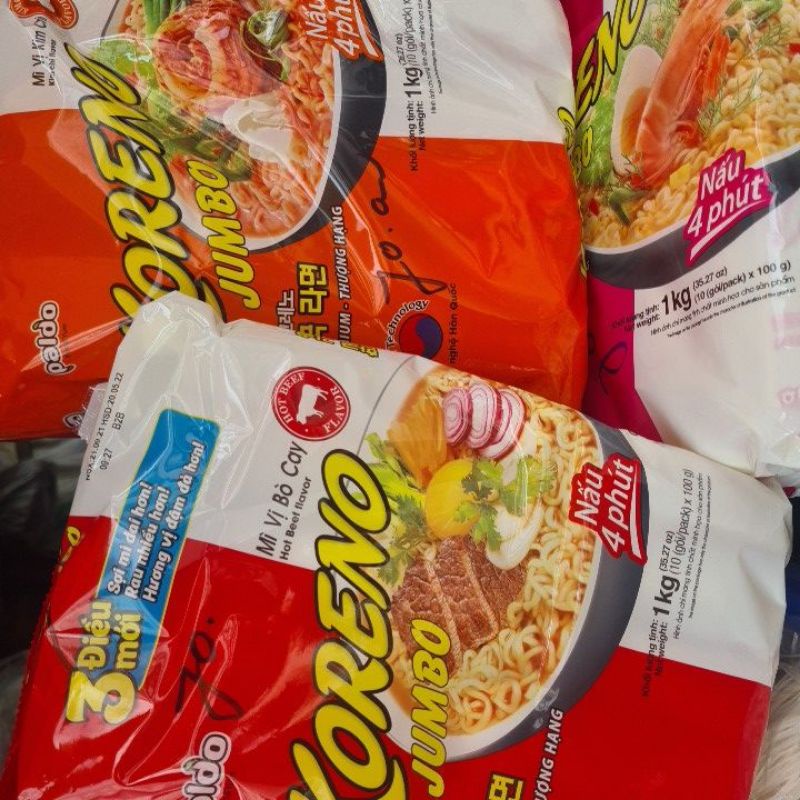 MÌ KORENO JUMBO 1KG 4vị