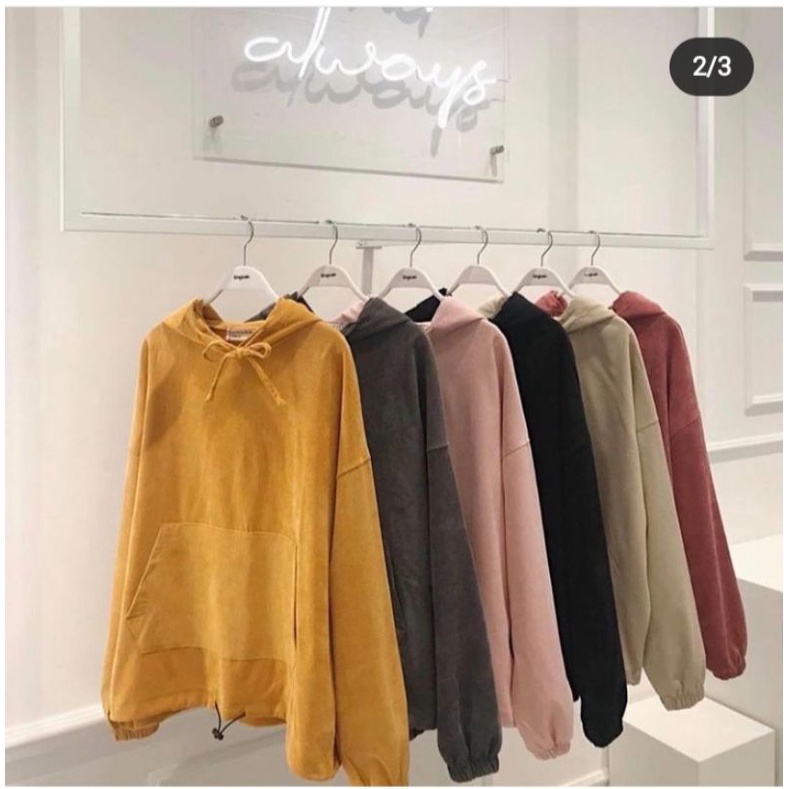 ÁO HOODIE VẢI NHUNG MÀU VÀNG, TÍ NGOAN