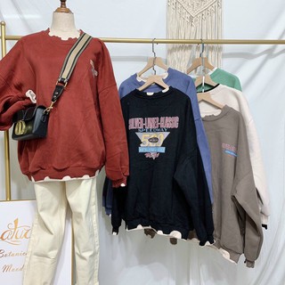 Áo nỉ sweter (nỉ ko mũ) siêu rộng siêu dày hàng quảng châu