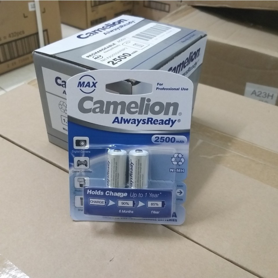 Pin sạc AA AAA Camelion 2700,2500, 2300, 1100, D900 mAh 1.2V (1 vỉ 2 viên)