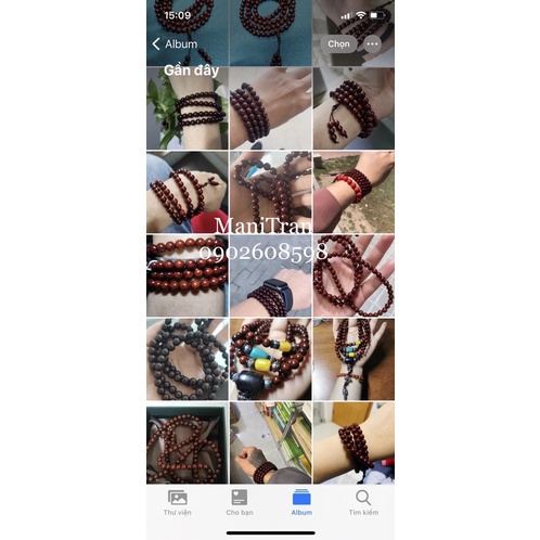 Vòng Tay Chuỗi Gỗ Tử Đàn 8mm