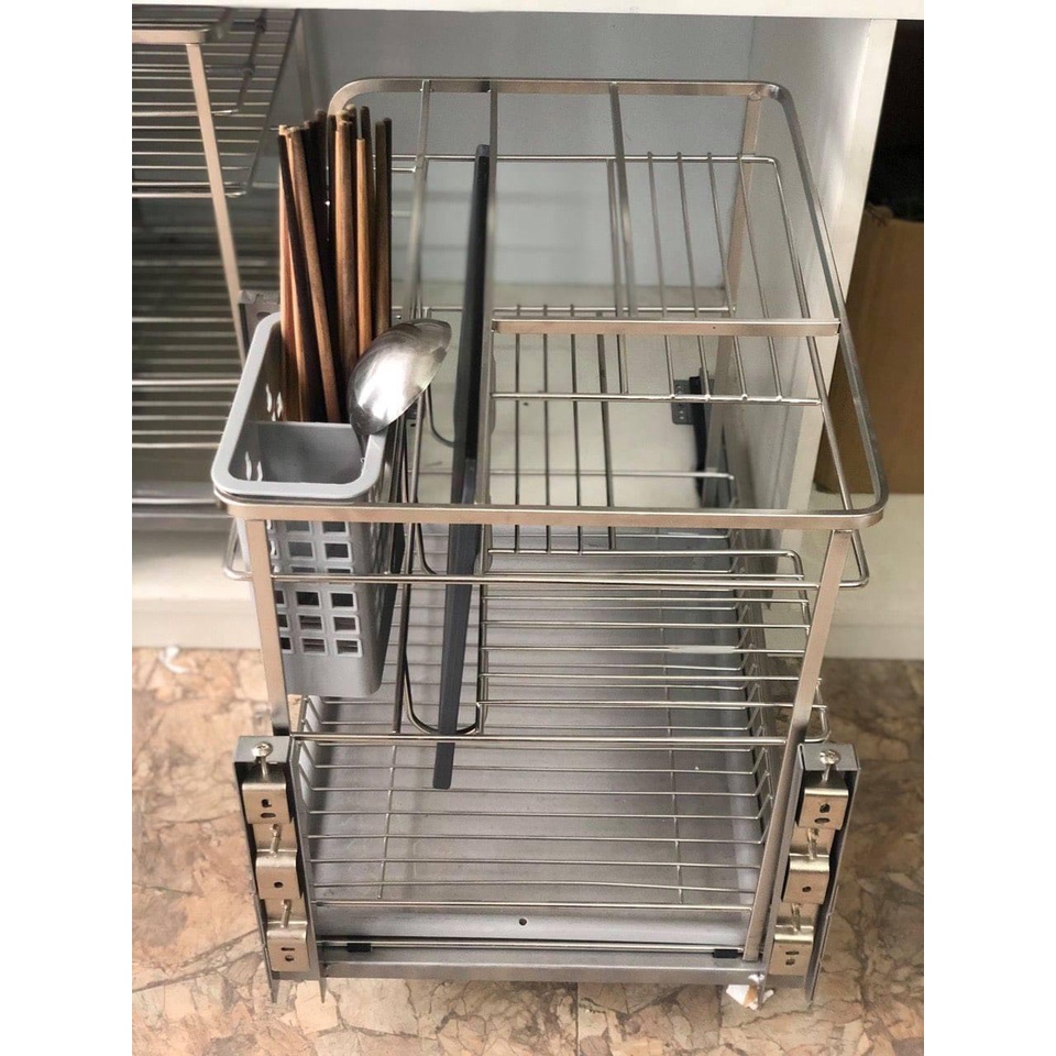 GIÁ ĐỰNG GIA VỊ và DAO THỚT INOX 304 CAO CẤP LẮP TỦ BẾP - BẢO HÀNH 5 NĂM KHÔNG HAN GỈ