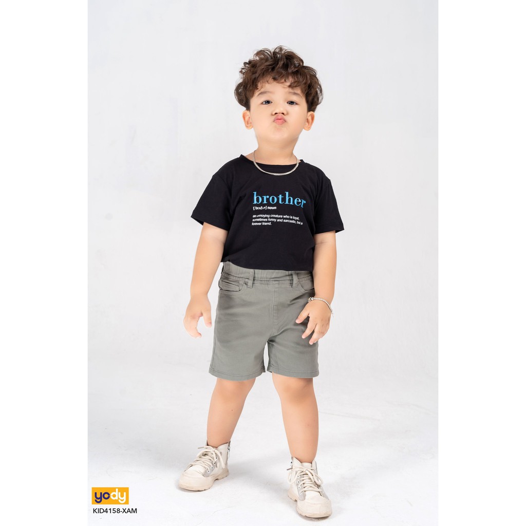 Quần Short Kaki YODY Túi Ếch Cho Bé Năng Động Thoải Mái Mùa Hè KID4158
