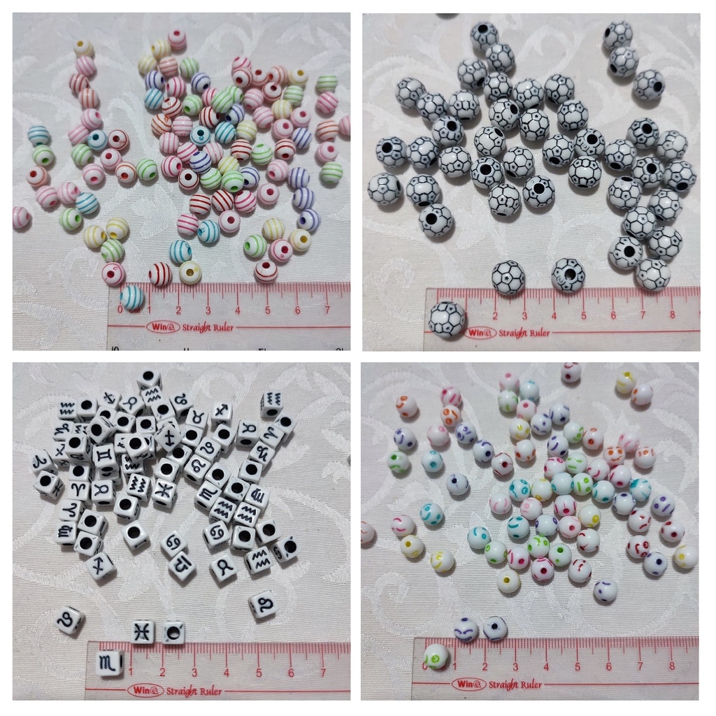 500gr hạt cườm nhựa nhiều size nhiều màu, hạt xâu vòng tay, làm thủ công, handmade