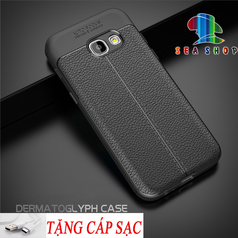 Ốp dẻo Samsung A3 2017 - A320 vân da chống sốc AutoFocus [CHÍNH HÃNG]