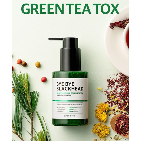 Some By Mi Bye Bye Blackhead 30Days Miracle Green Tea Tox Bubble Cleanser 120g