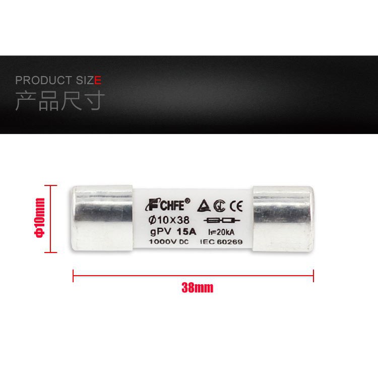 Cầu chì DC 1000V FCHFE 15A 25A 32A - NHẬP KHẨU CHÍNH HÃNG chuyên dụng cho hệ thống điện năng lượng mặt trời