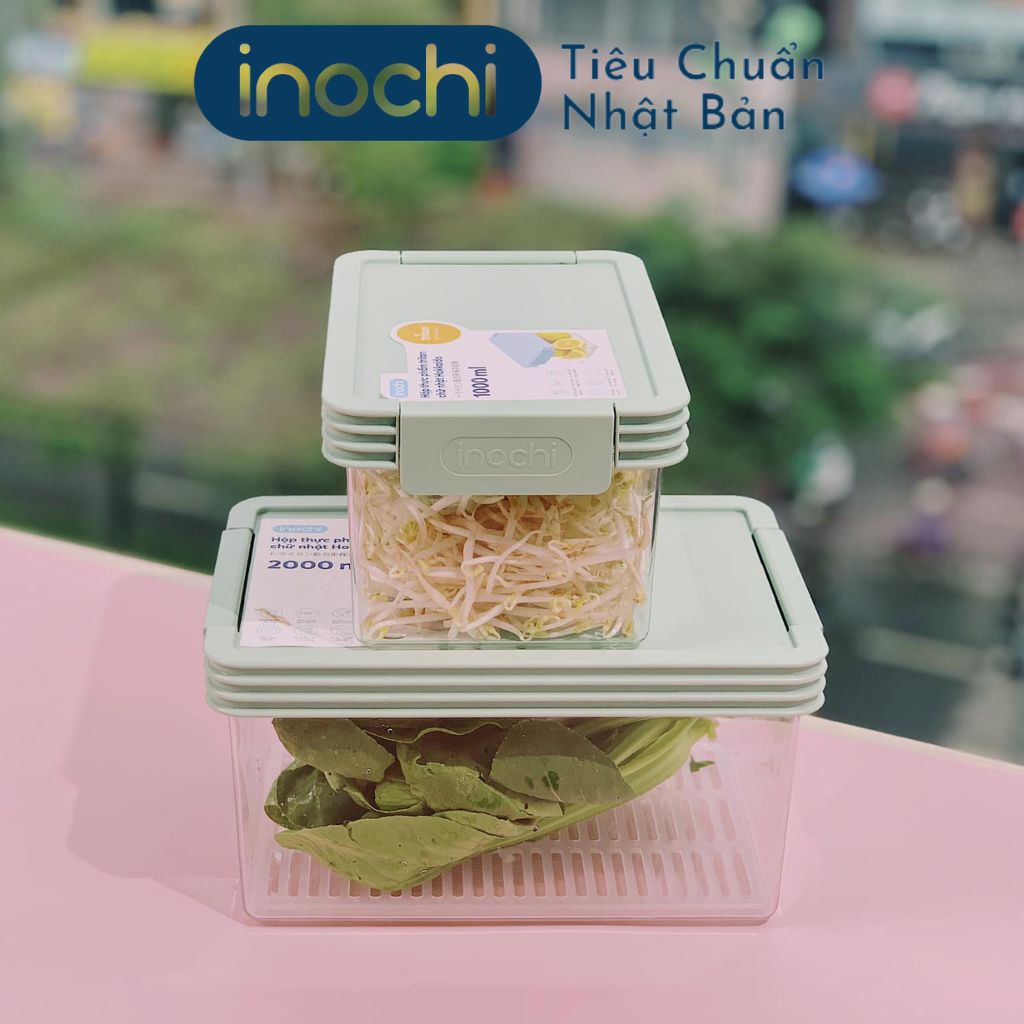 Hộp Thực Phẩm Tritan Chữ Nhật, Hộp Trữ Đông Tritan 500ml INOCHI Cao Cấp Kháng Khuẩn Không Mùi, Không Chứa BPA, BPS